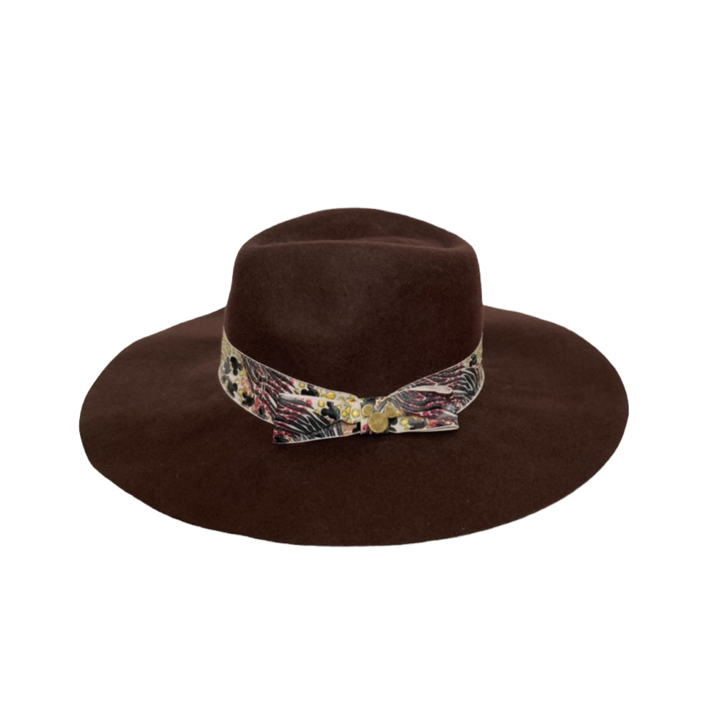 Authentic Adult Disney Floppy Brown Wool Safari Hat